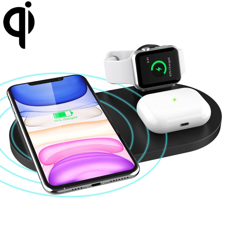 A04 3-in-1 多機能 Qi規格 ワイヤレス充電器 携帯電話＆iWatch＆AirPods対応