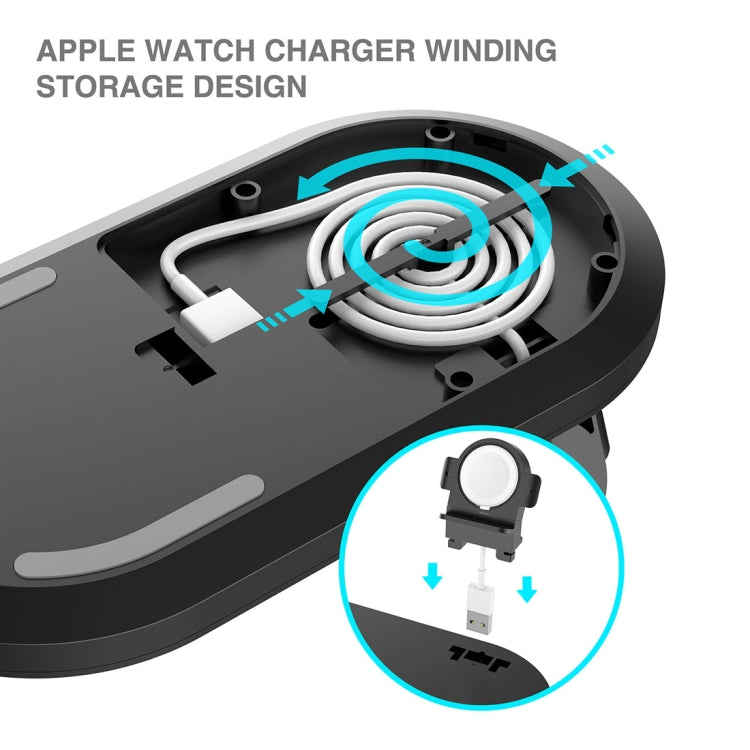 A04 3-in-1 多機能 Qi規格 ワイヤレス充電器 携帯電話＆iWatch＆AirPods対応