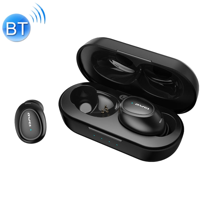 awei T6 TWS Bluetooth V5.0 完全ワイヤレススポーツヘッドセット 充電ケース付き