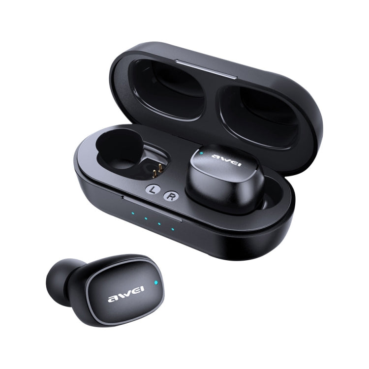 awei T13 TWS Bluetooth V5.0 真のワイヤレススポーツヘッドセット 充電ケース付き