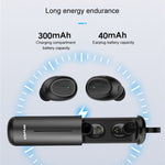 awei T55 TWS Bluetooth V5.0 True ワイヤレススポーツヘッドセット ポータブル充電ケース付き