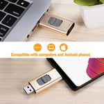 Richwell 3in1 16G Type-C + 8ピン + USB 3.0 メタルプッシュプルフラッシュディスク OTG機能付き
