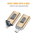 Richwell 3-in-1 32G Type-C + 8ピン + USB 3.0 メタルプッシュプルフラッシュディスク OTG機能付き