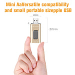 Richwell 3-in-1 32G Type-C + 8ピン + USB 3.0 メタルプッシュプルフラッシュディスク OTG機能付き