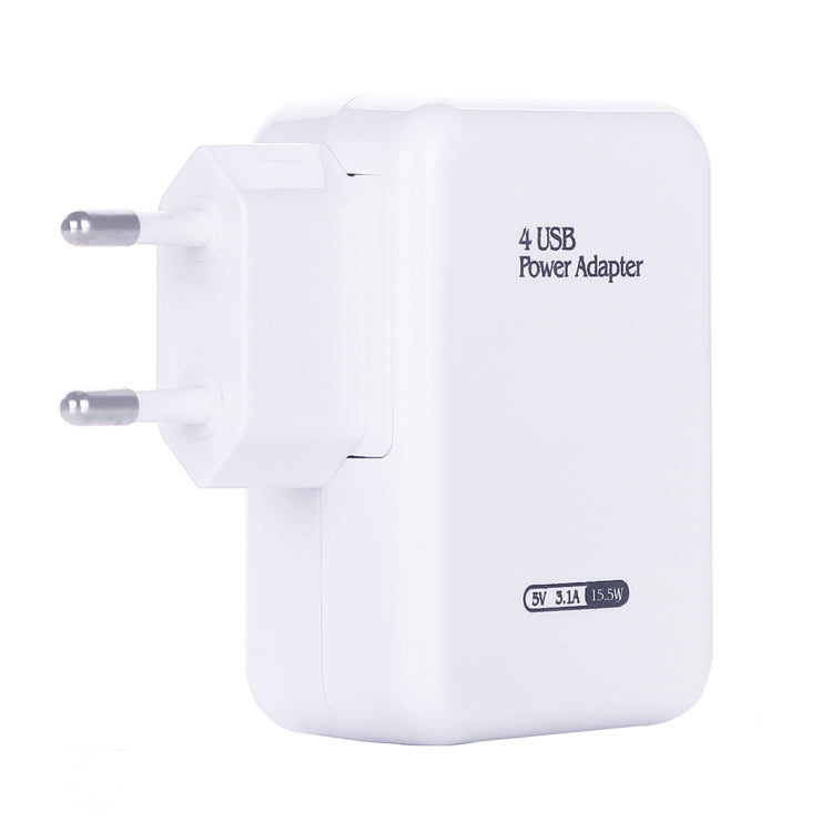 HT-CD03 15.5W 5V 3.1A 4ポート USB壁充電器 トラベル充電器、EUプラグ、HT-CD03