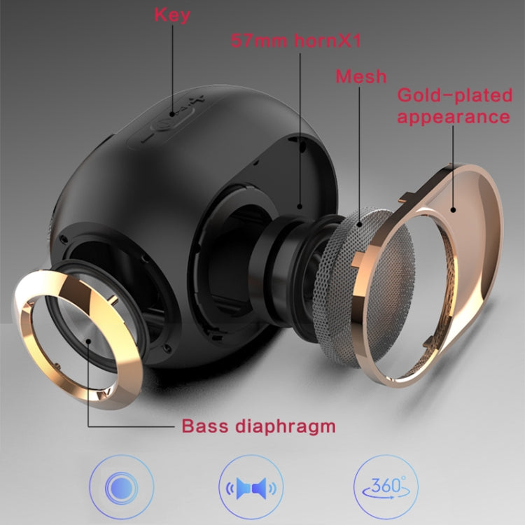 X6 TWS 5W アウトドア防水バス ワイヤレスBluetoothスピーカー、ハンズフリー／USB／AUX／TFカード対応