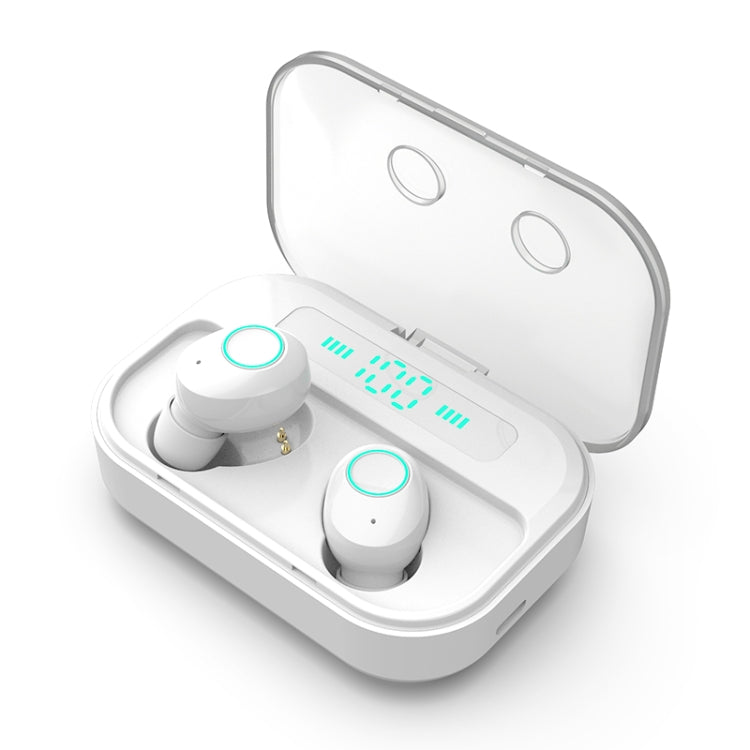 M7 TWS V5.0 両耳ワイヤレスステレオ Bluetoothヘッドセット 充電ケース＆デジタルディスプレイ付き