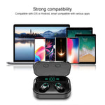 M7 TWS V5.0 両耳ワイヤレスステレオ Bluetoothヘッドセット 充電ケース＆デジタルディスプレイ付き