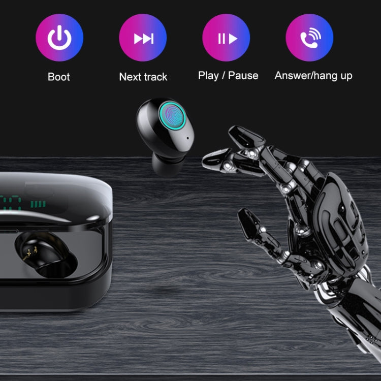 M7 TWS V5.0 両耳ワイヤレスステレオ Bluetoothヘッドセット 充電ケース＆デジタルディスプレイ付き