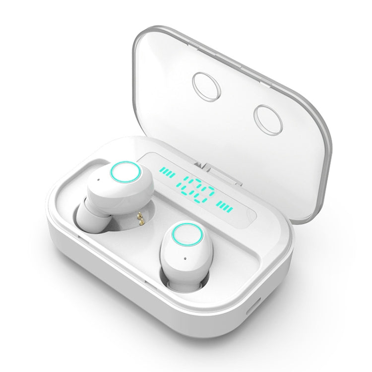 M7 TWS V5.0 両耳ワイヤレスステレオ Bluetoothヘッドセット 充電ケース＆デジタルディスプレイ付き