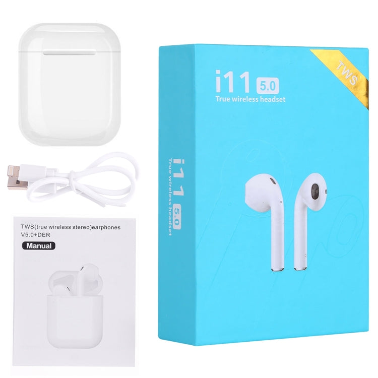 i11 TWS アップグレード版 Bluetooth V5.0 タッチコントロール ワイヤレスステレオイヤホン 磁気充電ボックス付き iOS & Android対応、i11