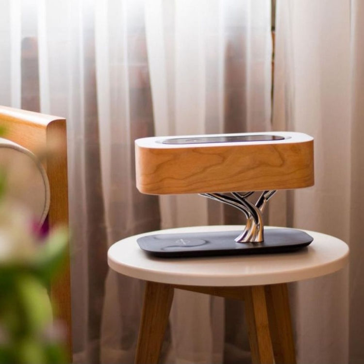 ツリーライト Bluetoothスピーカー デスクランプ 電話用ワイヤレス充電器、EUプラグ、EUプラグ