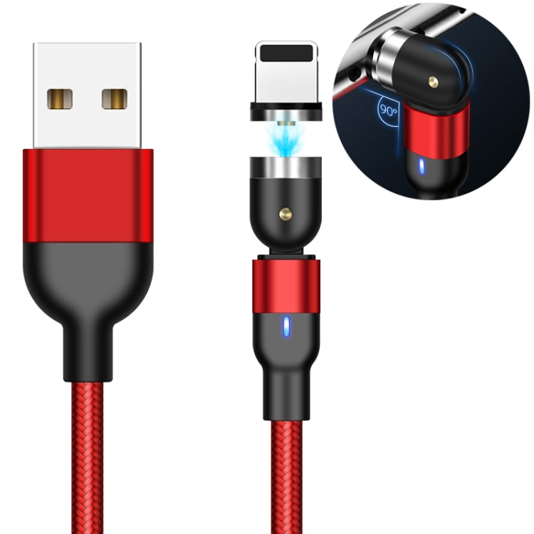 2m 2A出力 USB to 8ピン ナイロン編み回転式マグネット充電ケーブル、2m 8ピン