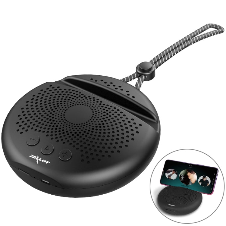 ZEALOT S24 ポータブルステレオBluetoothスピーカー ストラップ＆モバイルカードスロットホルダー付き、ハンズフリー通話＆TFカード対応、S24