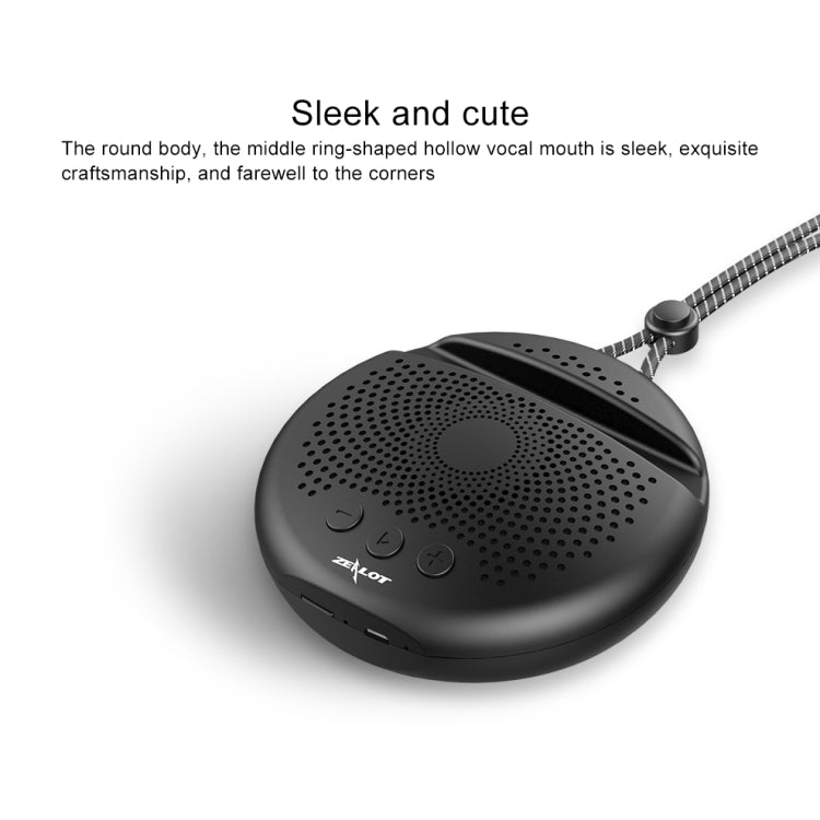ZEALOT S24 ポータブルステレオBluetoothスピーカー ストラップ＆モバイルカードスロットホルダー付き、ハンズフリー通話＆TFカード対応、S24