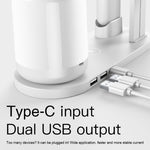 WS6 10W 2 USBポート＋USB-C / Type-Cポート多機能デスクランプ＋Qiワイヤレス充電器