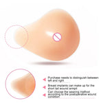 AS7 Spiral Shape Postoperative Rehabilitation Fake Breasts Silicone Breast Pad Nipple Cover 450g/Right, 450g/Right