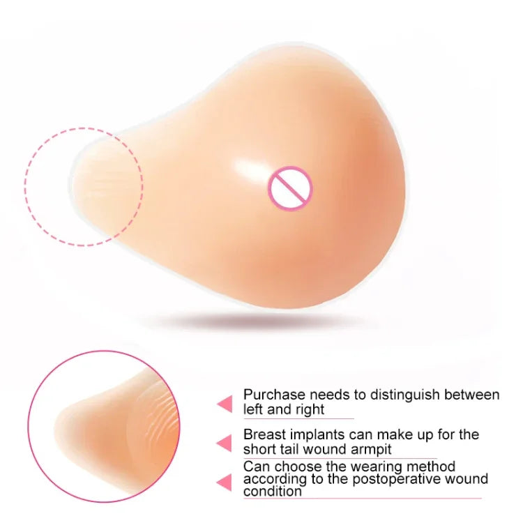 AS7 螺旋形術後リハビリ用偽乳房シリコン乳房パッド 乳首カバー 450g/左、450g/左