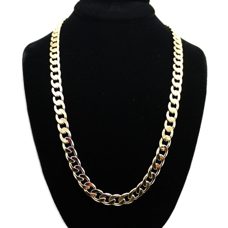 欧米ファッション合金チェーン ヒップホップ シンプルロングネックレス、幅：12mm、長さ：80cm