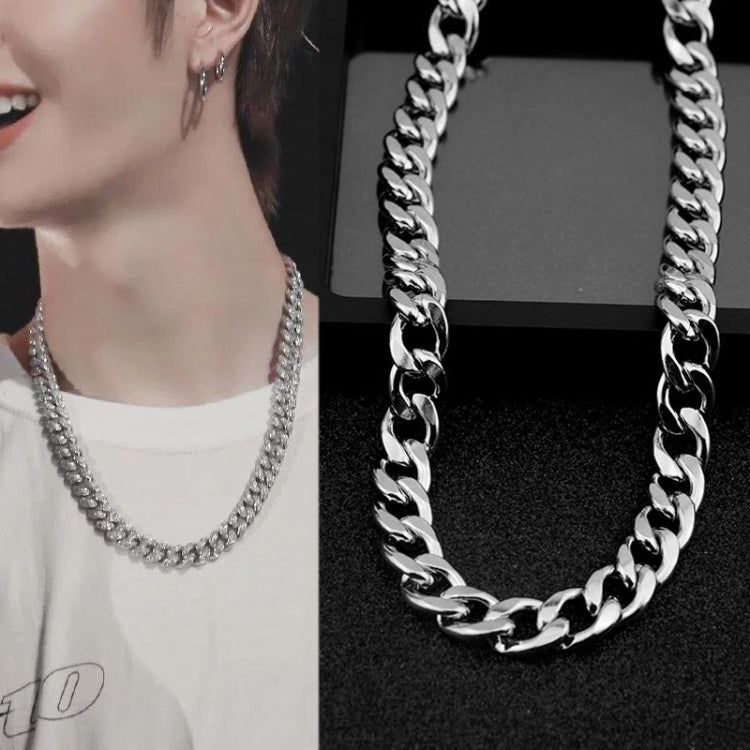 欧米ファッション合金チェーン ヒップホップ シンプルロングネックレス、幅：12mm、長さ：80cm