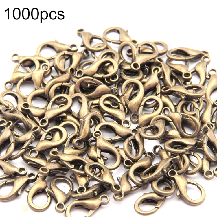 1000個セット12mmDIYジュエリーアクセサリー高品質合金ロブスタークロー、1000個セット