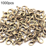 1000個セット12mmDIYジュエリーアクセサリー高品質合金ロブスタークロー、1000個セット