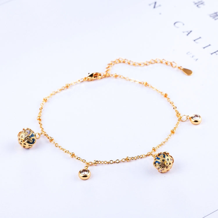 ファッション レディース ビーズジルコン 調節可能 オールマッチ ブレスレット 花嫁用 ウェディング ゴールドメッキブレスレット（金色）
