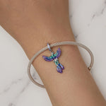 BSC880 S925スターリングシルバー カラフルグラデーション フェニックス ペンダント アクセサリー DIY ブレスレットビーズ, BSC880