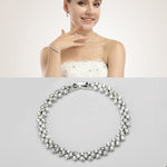 16cm ファッションジルコン装飾ローマンブレスレット プラチナメッキブレスレットジュエリー 16cm