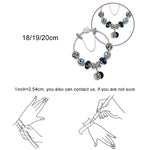 18cm ファッションエスニックスタイル ボヘミアンブルースカイスタームーンビーズブレスレット 18cm