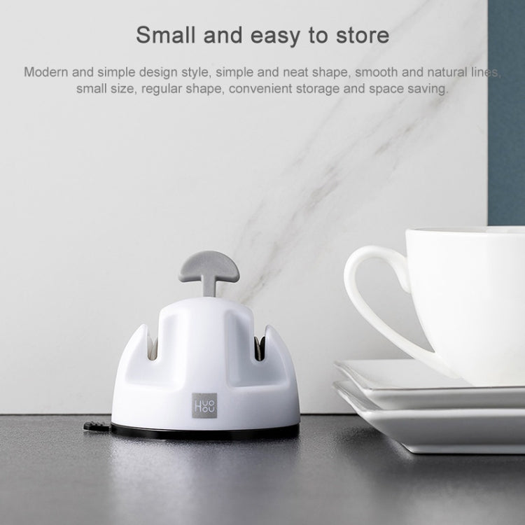 オリジナル Xiaomi Youpin Huohou キッチンミニダブルホイールナイフシャープナー、ダブルホイールナイフシャープナー