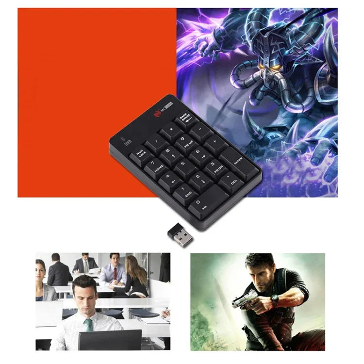 MC Saite SK-51AG 2-in-1 2.4G USB 数字ワイヤレスキーボード＆ミニ電卓 ノートパソコンデスクトップPC用、SK-51AG