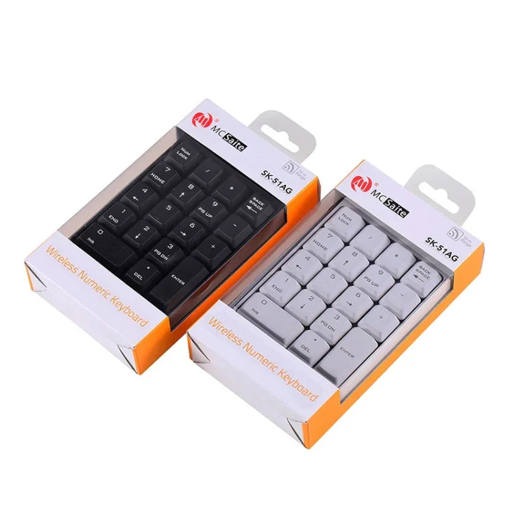 MC Saite SK-51AG 2-in-1 2.4G USB 数字ワイヤレスキーボード＆ミニ電卓 ノートパソコンデスクトップPC用、SK-51AG