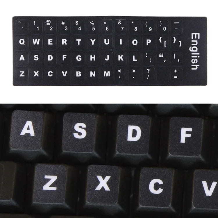 キーボードフィルムカバー 独立貼付 英語キーボードステッカー ノートパソコン用コンピューターキーボード、英語