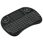 2.4GHz ミニ i8 ワイヤレス QWERTY キーボード カラフルバックライト＆タッチパッド＆マルチメディアコントロール付き PC、Android TV BOX、X-BOX プレーヤー、スマートフォン用 カラフルバックライト変更可能