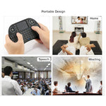 2.4GHz ミニ i8 ワイヤレス QWERTY キーボード カラフルバックライト＆タッチパッド＆マルチメディアコントロール付き PC、Android TV BOX、X-BOX プレーヤー、スマートフォン用 カラフルバックライト変更可能