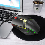 HXSJ S200 USB2.0 1600dpi 調整可能 4キー カラフル発光有線ゲーミングマウス、長さ：1.5m