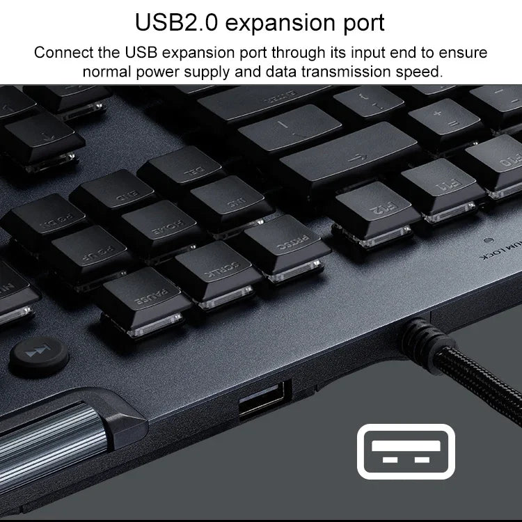 Logitech G813 RGB メカニカル有線ゲーミングキーボード（GL-リニア）、長さ：1.8m、G813