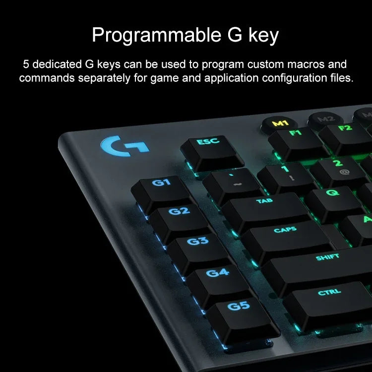 Logitech G813 RGB メカニカル有線ゲーミングキーボード（GL-リニア）、長さ：1.8m、G813