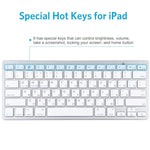 WB-8022 Ultra-thin Wireless Bluetooth Keyboard for iPad, Samsung, Huawei, Xiaomi, Tablet PCs or Smartphones, Russian Keys, Russian Keys
