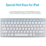 WB-8022 iPad、Samsung、Huawei、Xiaomi、タブレットPCまたはスマートフォン用超薄型ワイヤレスBluetoothキーボード、フランス語キー、フランス語キー