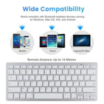 WB-8022 iPad、Samsung、Huawei、Xiaomi、タブレットPCまたはスマートフォン用超薄型ワイヤレスBluetoothキーボード、フランス語キー、フランス語キー