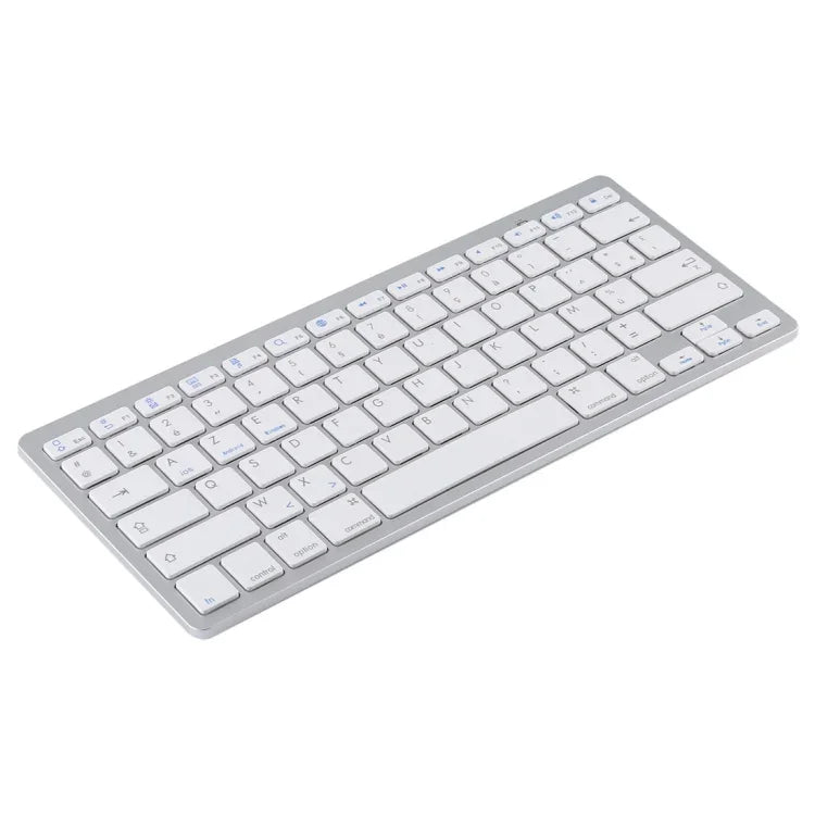 WB-8022 iPad、Samsung、Huawei、Xiaomi、タブレットPCまたはスマートフォン用超薄型ワイヤレスBluetoothキーボード、フランス語キー、フランス語キー