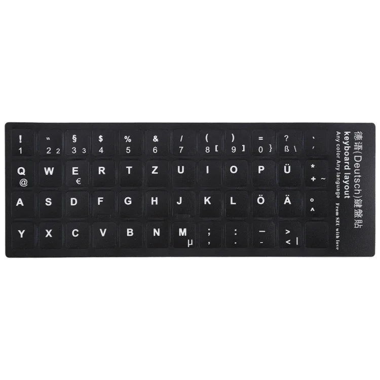 ノートパソコン／デスクトップコンピューター用ドイツ語学習キーボードレイアウトステッカー、ドイツ語
