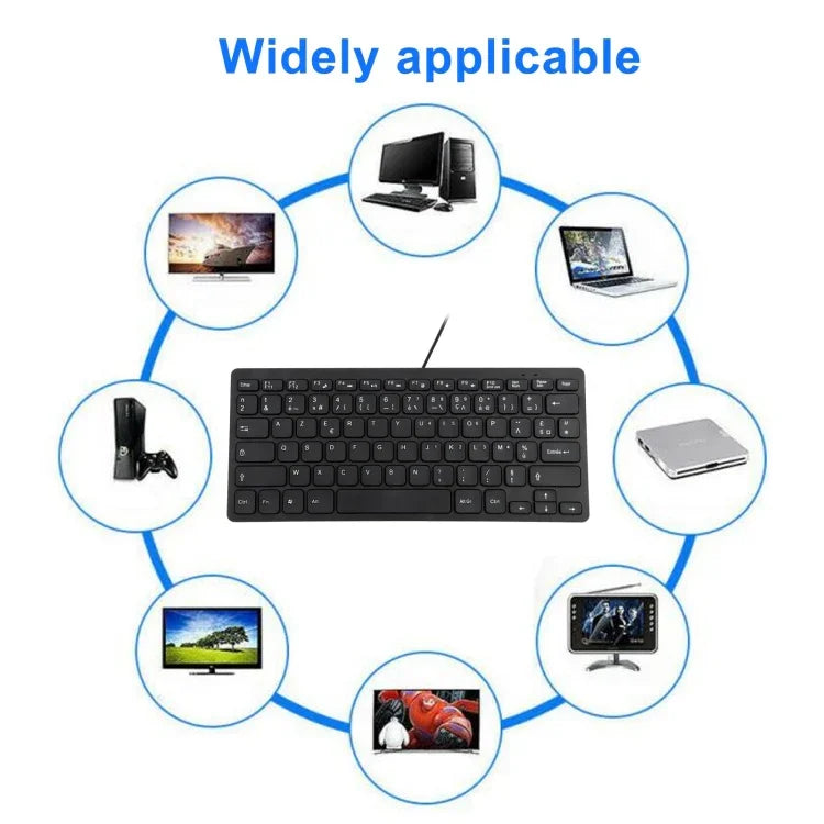 TT-A01 超薄型デザイン ミニ有線キーボード、フレンチバージョン、フレンチバージョン