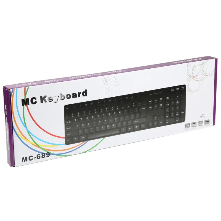 MC-689 防水 USB 有線キーボード、アラビア語版、MC-689