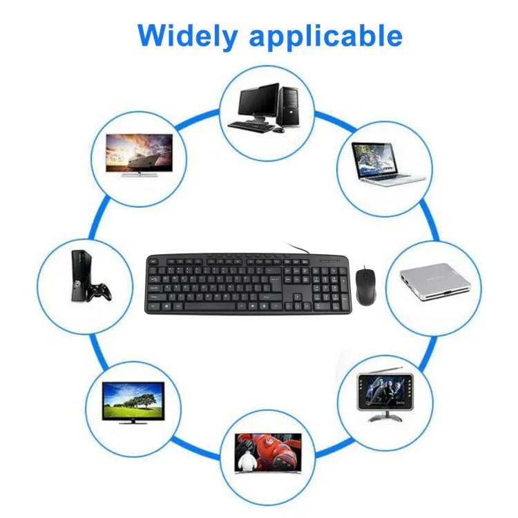 KB-8377 USB Wired Keyboard Mouse Set, KB-8377