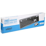 KB-6600 2.4Ghz オフィス防水ワイヤレスキーボードマウスセット、KB-6600