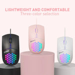 MKESPN SXS-838 USB インターフェース RGB ホロウ有線マウス、USB