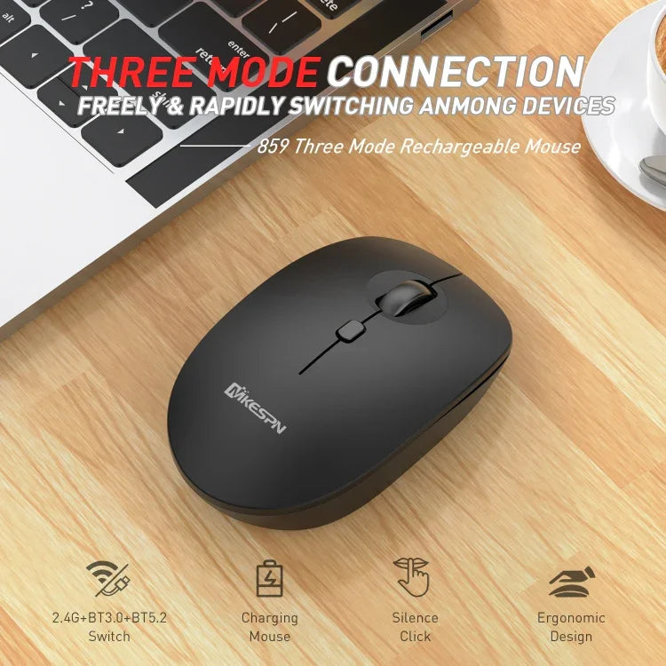 MKESPN 859 2.4G+BT5.0+BT3.0 三モードワイヤレスマウス、2.4G+BT5.0+BT3.0